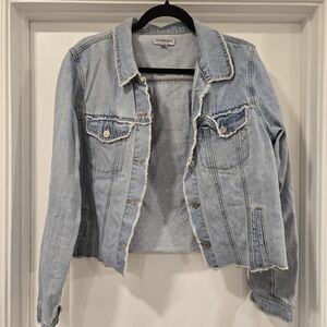 Fasion Nova Distressed Denim Jacket
